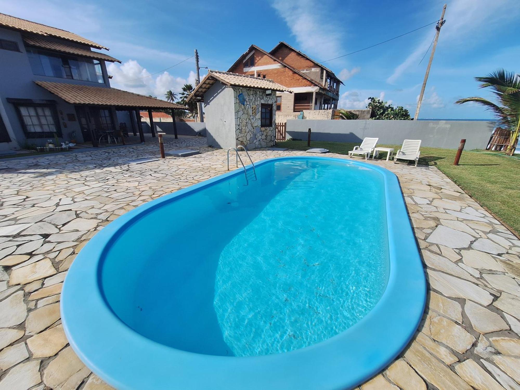 Condominio Exclusivo A Beira Mar - Casa De 04 Quartos Com Piscina E Churrasqueira Barra de Sao Miguel Εξωτερικό φωτογραφία